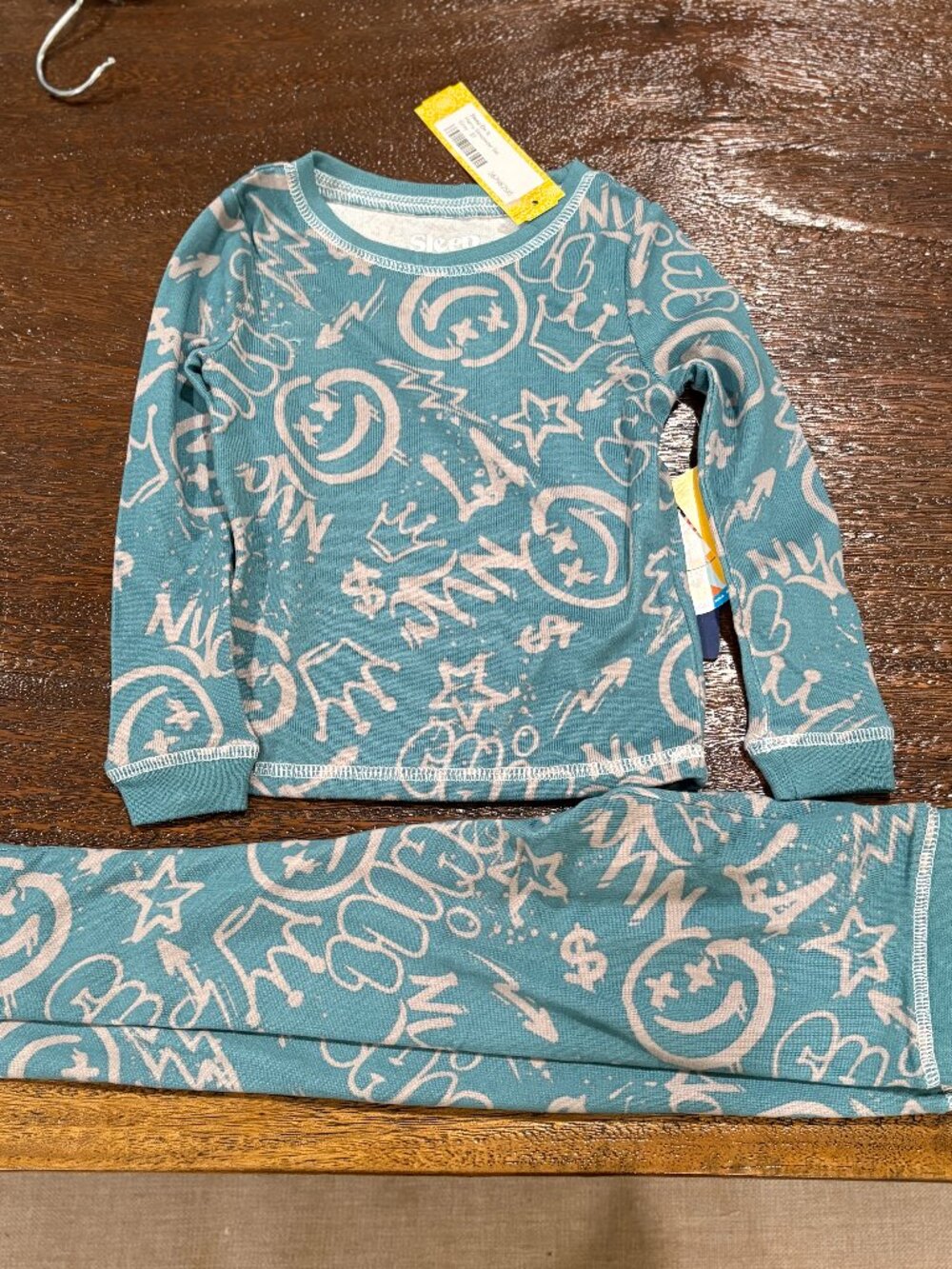 Stitch Fix Sleep On It Harry Sleepwear Set Grey Blue 3T Soft Graffiti NWT NEW
